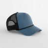 5 Panel Rope Trucker cap - B633:Slate Blue, 100% cotton, mesh: 100% polyester, Black, One Size